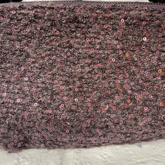 Deux Lux Purple Boiled Wool Sequin Evening‎ Clutch - Picture 2 of 10